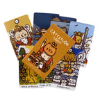 Cattitude Tarot Cards Guidebook Cute Cat Card Game Tarot Deck with PDF New Beginner Divination Oracle Party Game Occult