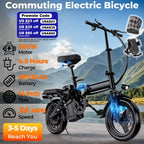 560W Adult Electric Bikes,24MPH,48V10.4AH Removable Battery,14inch Folding Electric Bike,Multi-Shock Absorption Electric Bicycle
