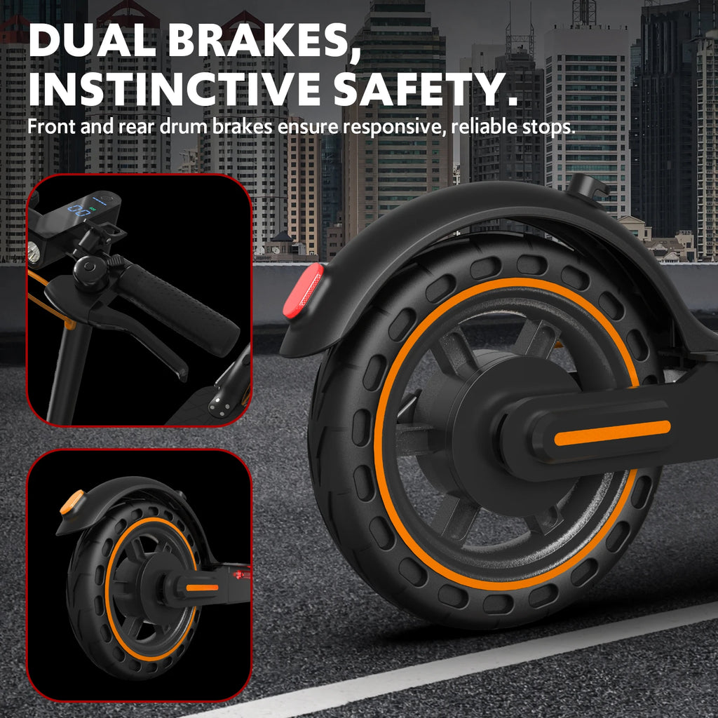 Electric Scooters for Adults,19 MPH 19 Miles Folding E-Scooter Built-in Side Lights, 550W Motor