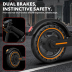 Electric Scooters for Adults,19 MPH 19 Miles Folding E-Scooter Built-in Side Lights, 550W Motor