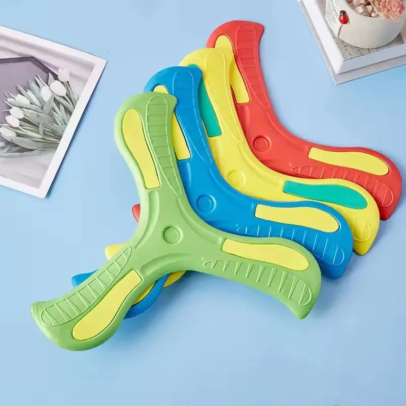 Soft Boomerang Toy Three-Leaf Cross Outdoor Flying Disc Interactive Sports Game for Decompression Gift