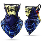 3D Skull Summer Bandana Hanging Ear Triangle Scarf Cycling Hiking Hunting Fishing Sports Bicycle Face Mask Neck Gaiter Men Women