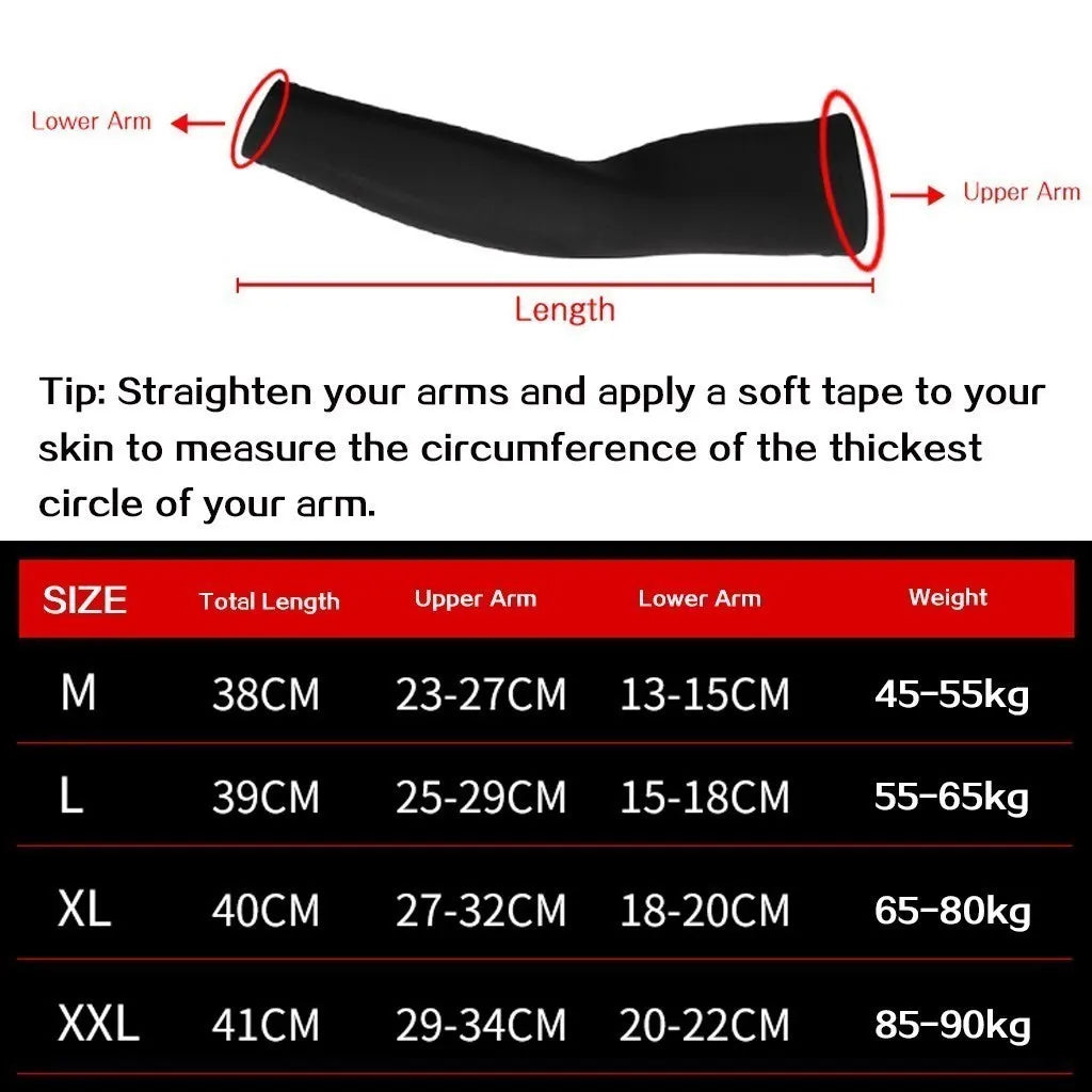 WOSWEIR－1PC Sports Arm Compression Sleeve Basketball Cycling Arm Warmer Summer Running UV Protection Volleyball Sunscreen 