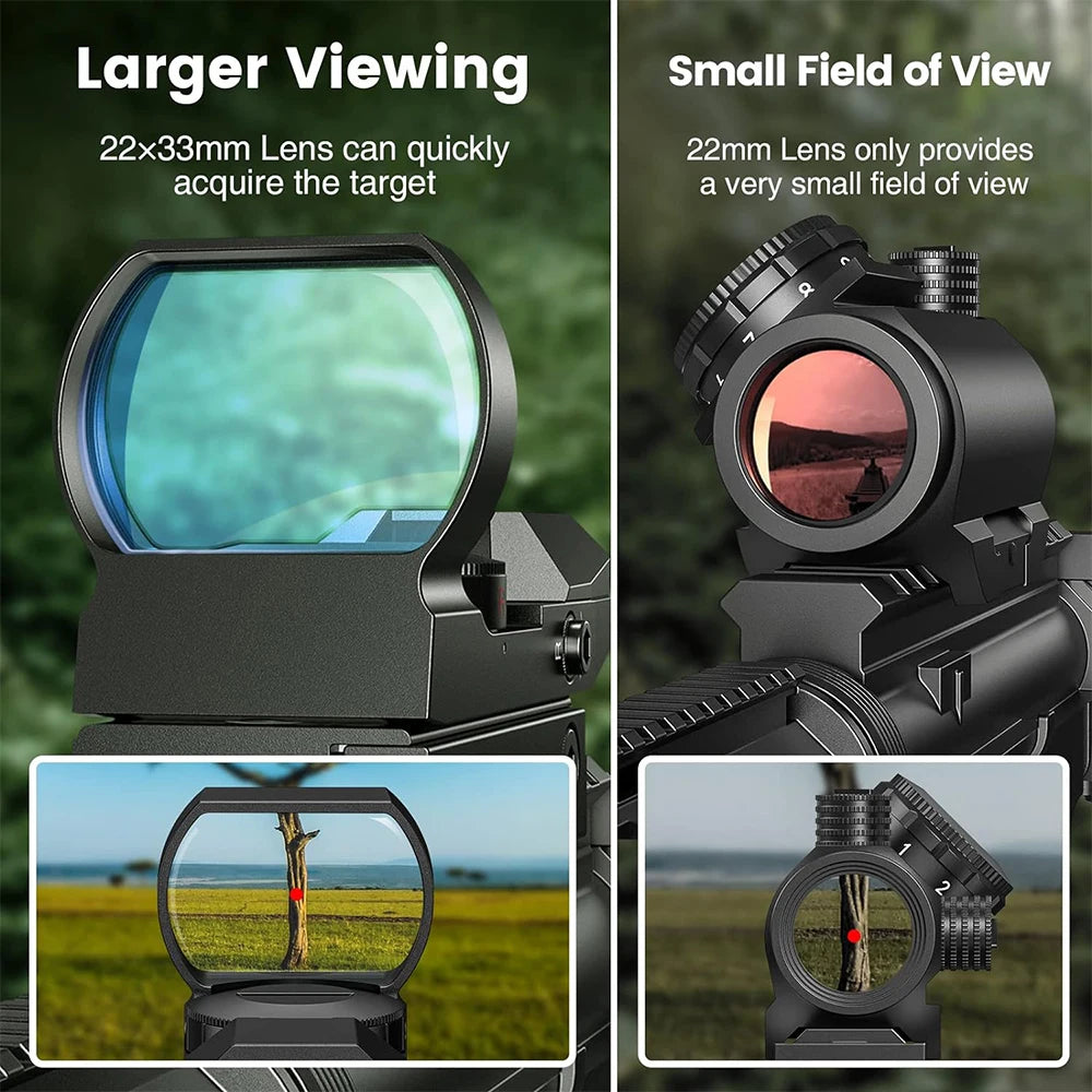 Tactical Red Green Dot Sight Scope Optics scope Red Dot Sight Hunting Optics Reflex Sight with 20mm Rail