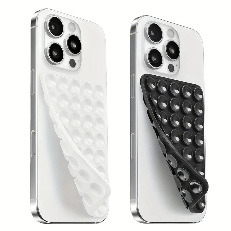2pcs Double-Sided Silicone Suction Cup Phone Stand for Iphone  Android  Adjustable Angle for Makeup Fitness Yoga Binge-Watching