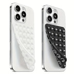 2pcs Double-Sided Silicone Suction Cup Phone Stand for Iphone  Android  Adjustable Angle for Makeup Fitness Yoga Binge-Watching