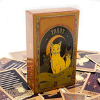 Tarot Cards A 78 Cat-Themed Cards English Visions Divination Edition Deck Borad Playing Games For Cat Lovers,Meditation & Party
