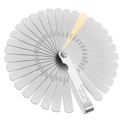 32 Blades Combination Feeler Gauge Stainless Steel Removable Metric Imperial 0.04-0.88mm Thickness Measuring Tool