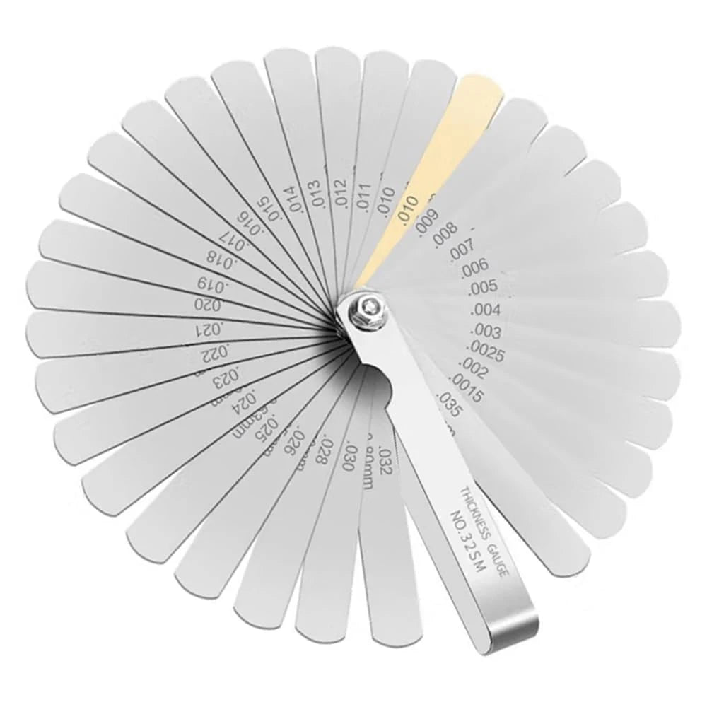 32 Blades Combination Feeler Gauge Stainless Steel Removable Metric Imperial 0.04-0.88mm Thickness Measuring Tool