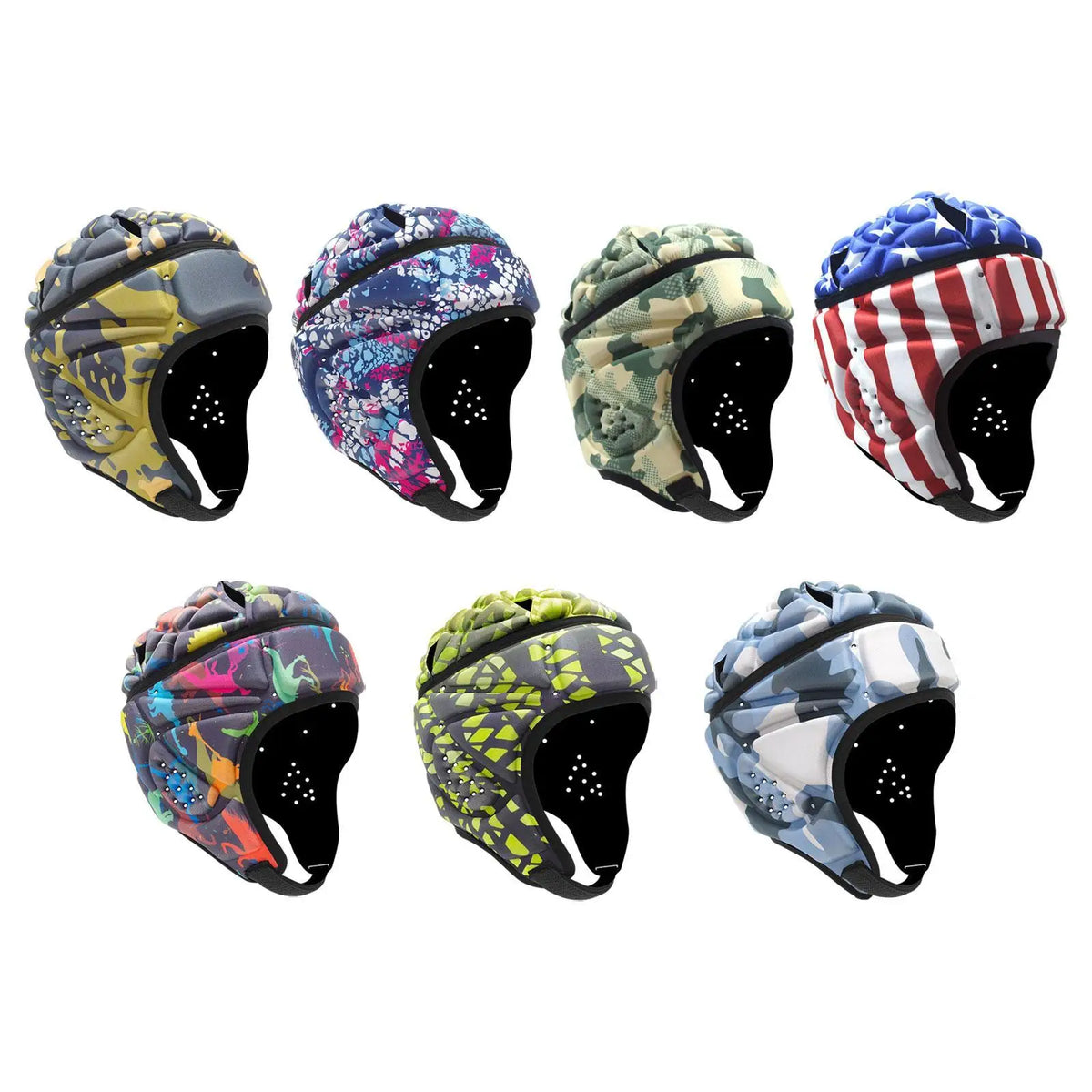 Rugby Helmet Ultralight Adjustable Protective Gear Protective Cap Headgear for Flag Football Sports Baseball Playing Training