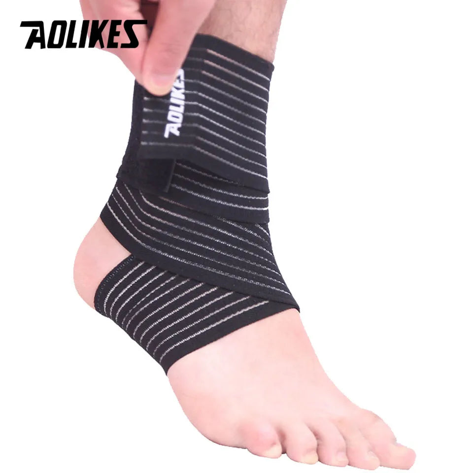 AOLIKES 1PCS Professional Sports Strain Wraps Bandages Elastic Ankle Support Pad Protection Ankle Bandage Guard Gym Protection