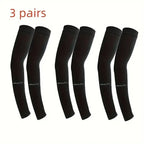 3 Pairs Breathable Sun Protection Sleeves UV Protective Arm Covers Uses for Sports Driving Outdoor Adventures Shield
