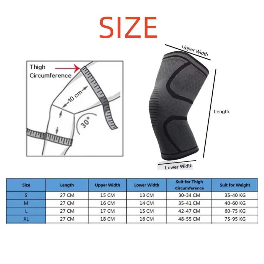 1/2PCS Knee Pads Compression Knee Pad Knee Braces For Arthritis Joint Support Sports Safety Volleyball Gym Sport Brace Protector