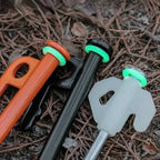 100PCS Fluorescent Silicone Tent Nail Ring Luminous O-shaped Fishing Rod Rings Night Light Outdoor Camping Tents Accessories
