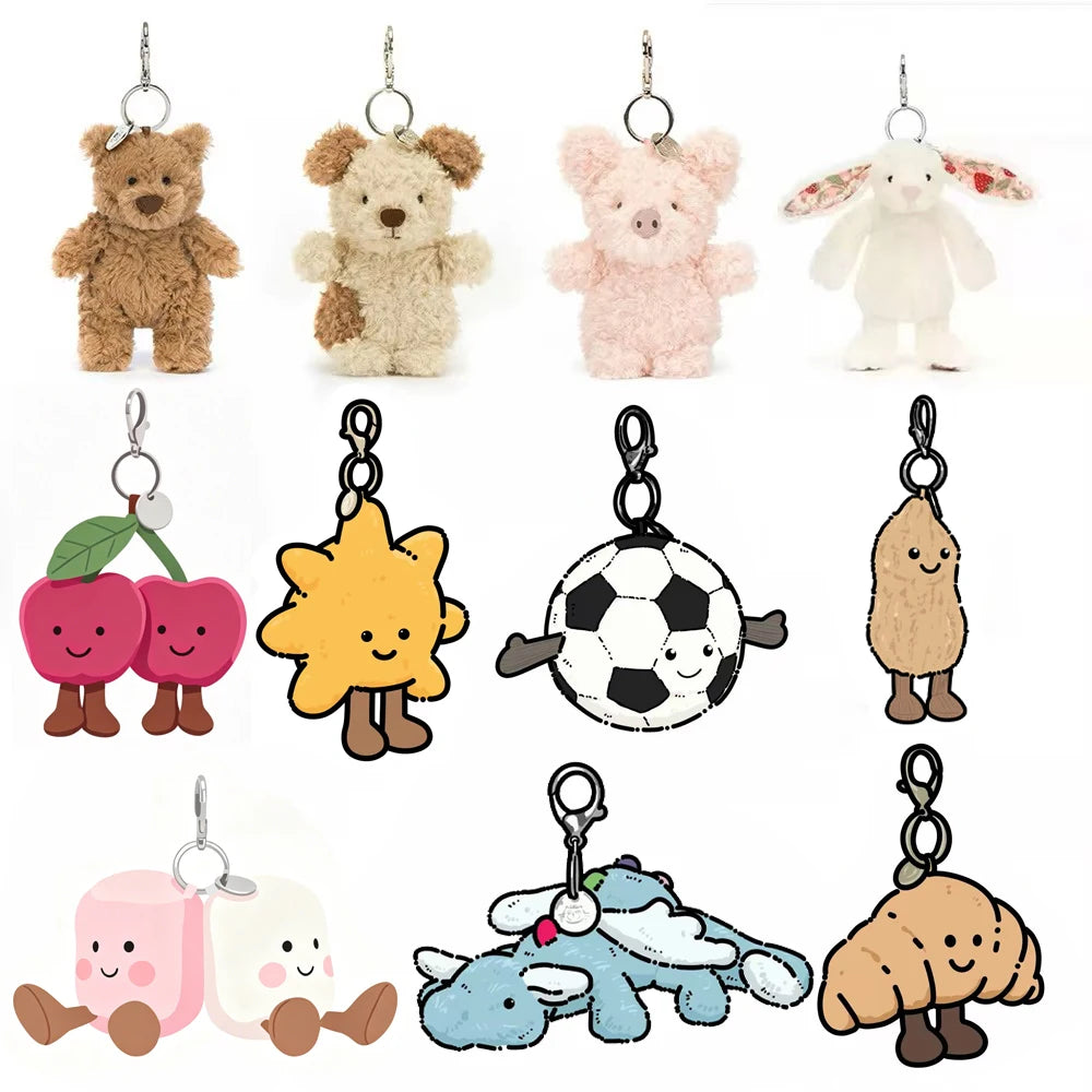 Golf Ball Plush Keychain, Marshmallow Keychain, Volleyball Plush Toy, Rabbit, Xue Long Plush  Bag Charms
