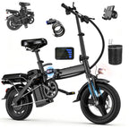 560W Adult Electric Bikes,24MPH,48V10.4AH Removable Battery,14inch Folding Electric Bike,Multi-Shock Absorption Electric Bicycle