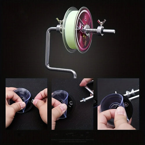 1Pc Aluminum Alloy Fishing Line Winding Machine, Outdoor Fishing Reel Winding Machine