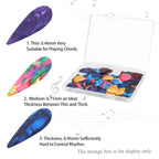 100Pcs/set Mixed Guitar Picks | 3 Thickness (0.46/0.71/0.96mm) | Celluloid Plectrums for Guitar/Bass/Ukulele | Gift Variety