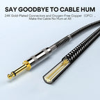 6.35mm Audio Cables TRS 1/4 inch 6.5mm Audio Cable For Electric Guitar Bass 1.5m 3m Gold Plated Shielded Low Noice Jack Cable