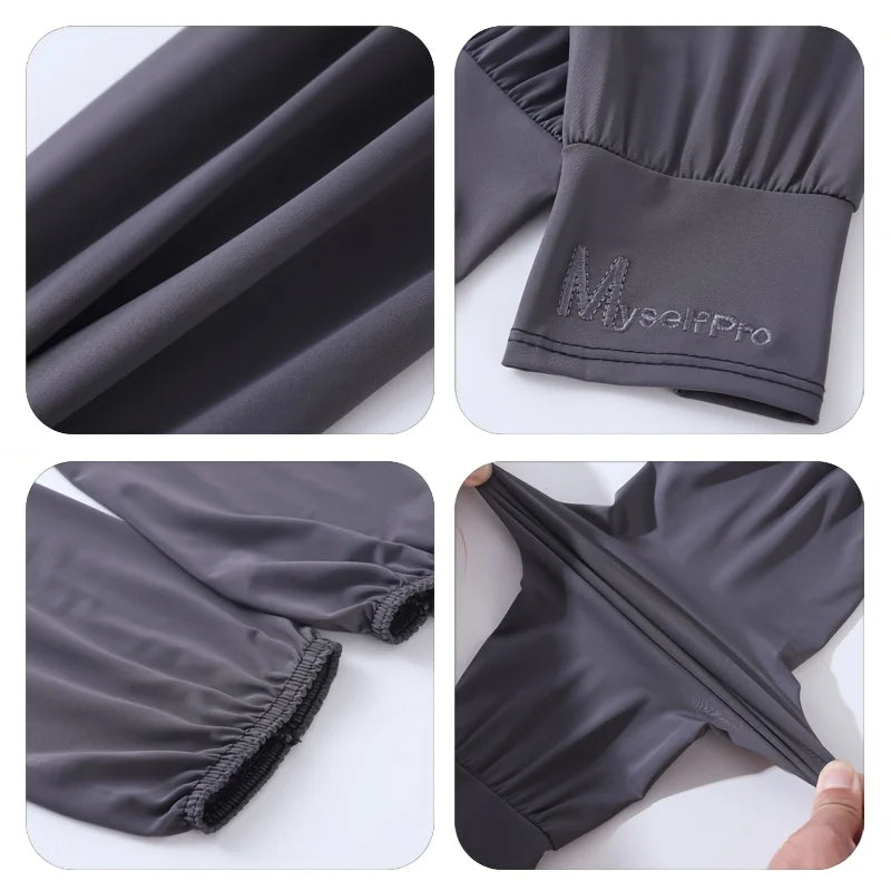 Cooling Arm Sleeves Breathable Sun Protection Ice Slik Sleeves Summer Outdoor Sports Driving Cycling Sleeves Men Loose Arm