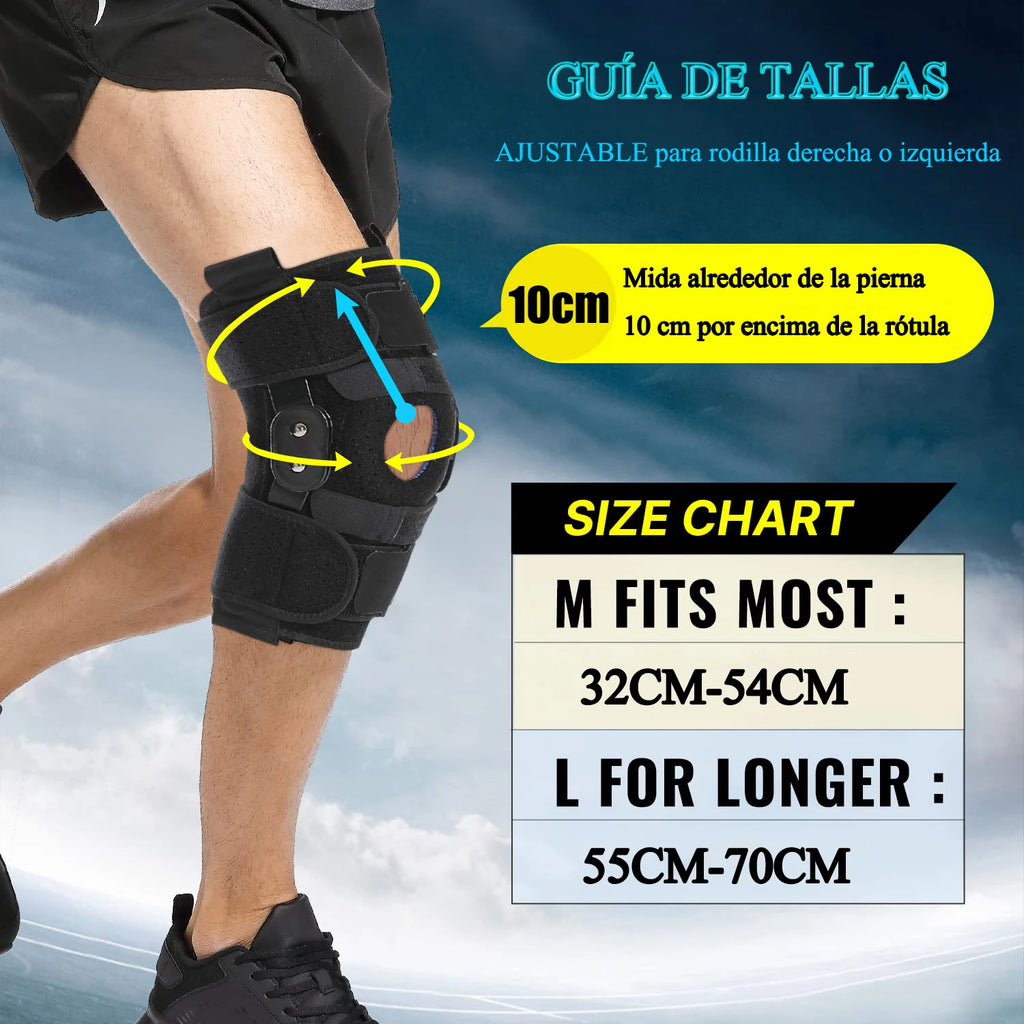 Hinged Knee Brace with Side Stabilizers & Patella Gel Pads Knee Pain for Men Women Meniscus Tear  Acl Mcl Injury Recovery