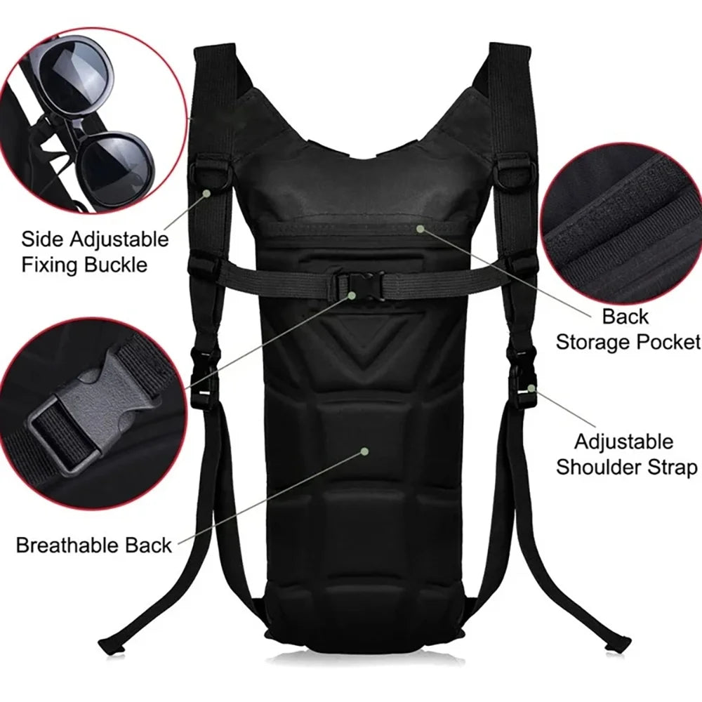 3L Waterproof Water Bag Outdoor Sports Backpack Travel Cycling Mountaineering Tactics Convenient Water Bottle Water Bag