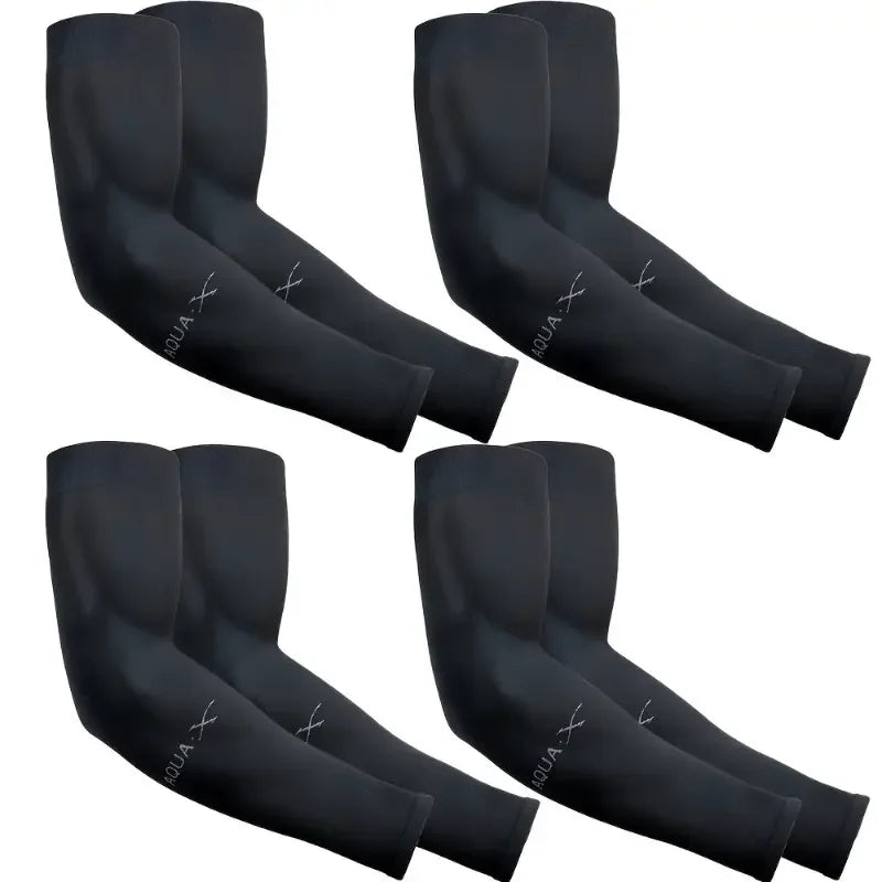 Ice Silk Sports Arm Sleeves for Outdoor Cycling Running Fitness UV Protection Breathable Sunshade Cooling Summer Arm Covers