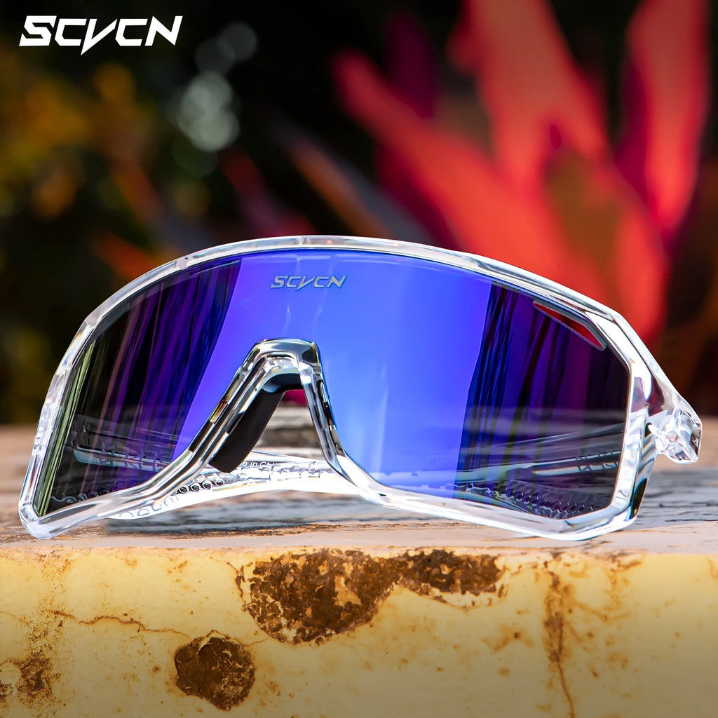 SCVCN Outdoor MTB Driving Glasses Cycling Sunglasses UV400 Women Sports Running Eyewear Men Road Bicycle Glasses Bike Goggles