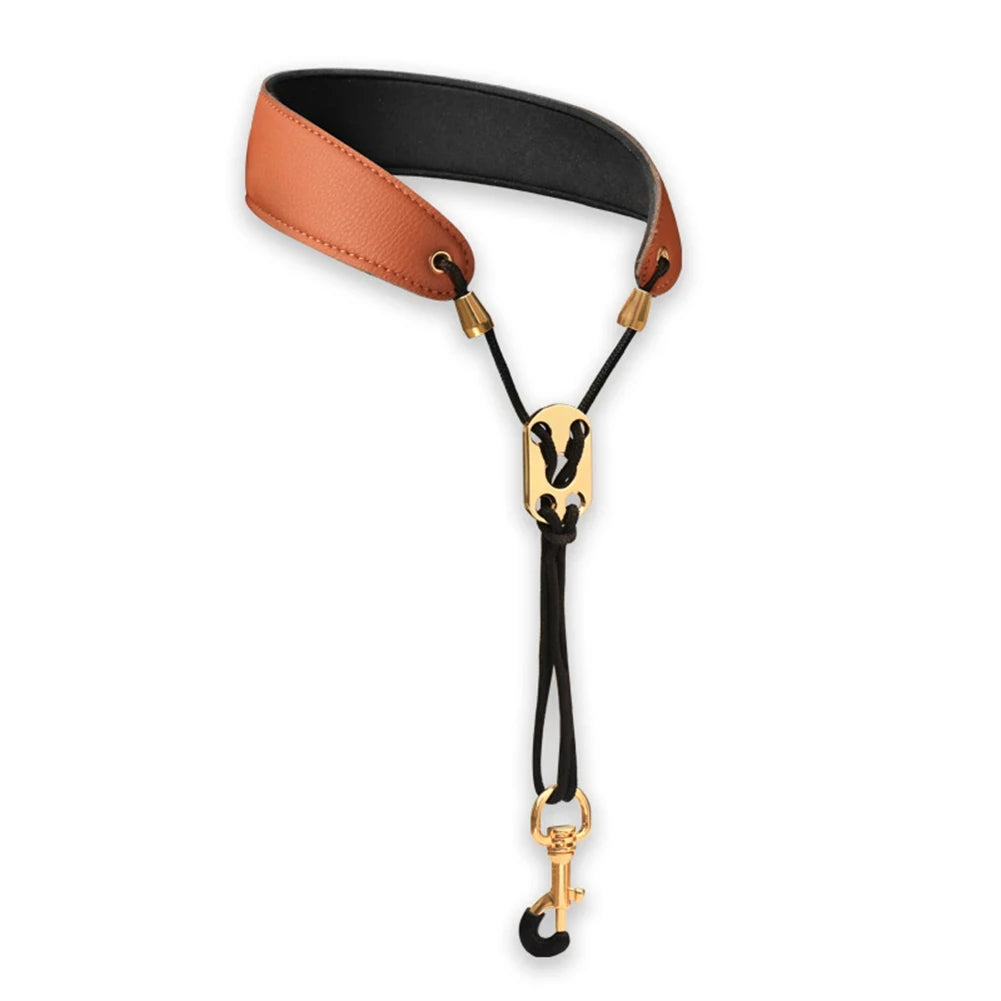 Leather Saxophone Strap Saxophone Lanyard Neck Strap Protection Neck For Soprano Tenor Alto Baritone Sax Musical Instrument
