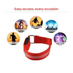Night Running Armband LED Light Outdoor Sports USB Rechargeable Safety Belt Arm Leg Warning Wristband Cycling Bike Bicycle Light