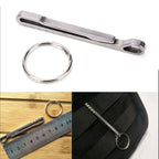 Outdoor EDC Multifunction Tool Wallet Stainless Steel Keychain Key Ring Clasp Carabiner Money Clip Camping Accessories
