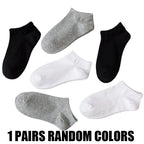 1/3/10Pairs Men's Ankle Socks Soft Breathable Stretchy Solid Color Low Cut Casual Sports Socks for Women Comfortable Fashionable