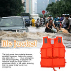 Life Jacket Orange Useful Adult Childen Foam Flotation Swimming Life Jacket Vest Boats Fishing Vest Swimming Drifting Vest