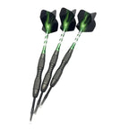 Professional Hard Darts 3Pcs High Quality Steel Tip Darts Tungsten Steel Barrel Green Aluminum Dart Shafts Flights