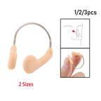 1/2/3pcs Steel Wire Durable No-skid Soft Silicone Water Sports Accessories Swimming equipment Nose Clip Diving Tool