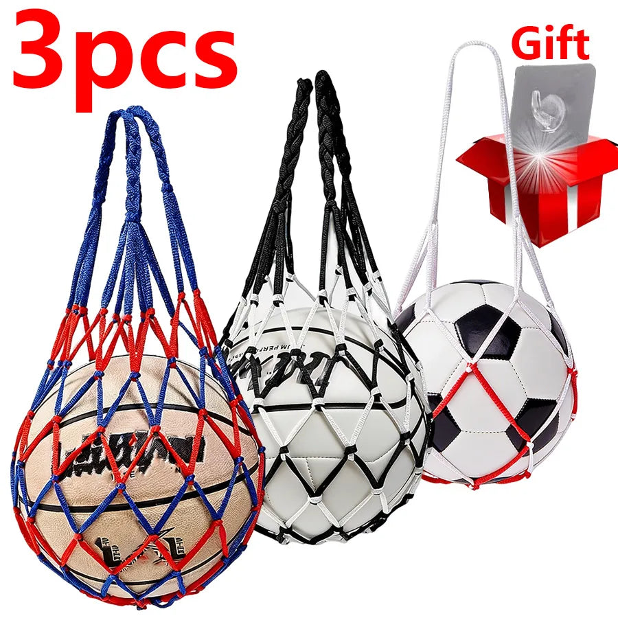Basketball/Football/Volleyball Net Bag Thick Woven Net Basketball Storage Durable Nylon Training Net Bag for all kinds of balls