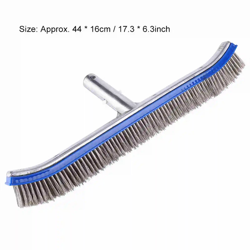 18inch Swimming Pool Steel Brush Bottom Walls Cleaning Supplies for Pond Spa Hot Spring