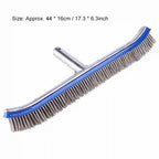 18inch Swimming Pool Steel Brush Bottom Walls Cleaning Supplies for Pond Spa Hot Spring