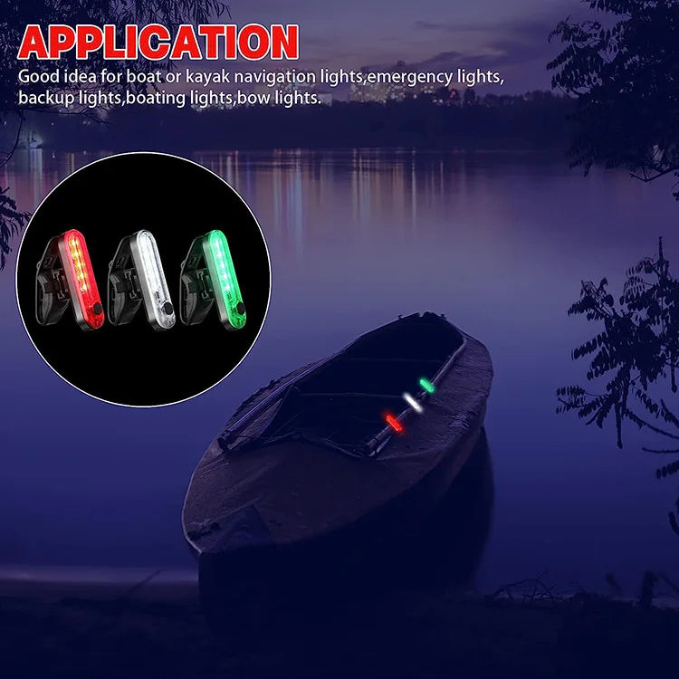 Boat Navigation Lights Kayak Lights for Night Operated Boat Stern Led Boats Safety for Pontoon Dinghy 4 Types Flashing Mode