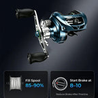 Ultra-Light Baitcasting Reel,  Compact Low Profile Baitcaster, 7.2:1 Gear Ratio, Palm Fit, Magnetic Brake Fishing Reel for Creeks, Ponds, Light Lures & Finesse Bass
