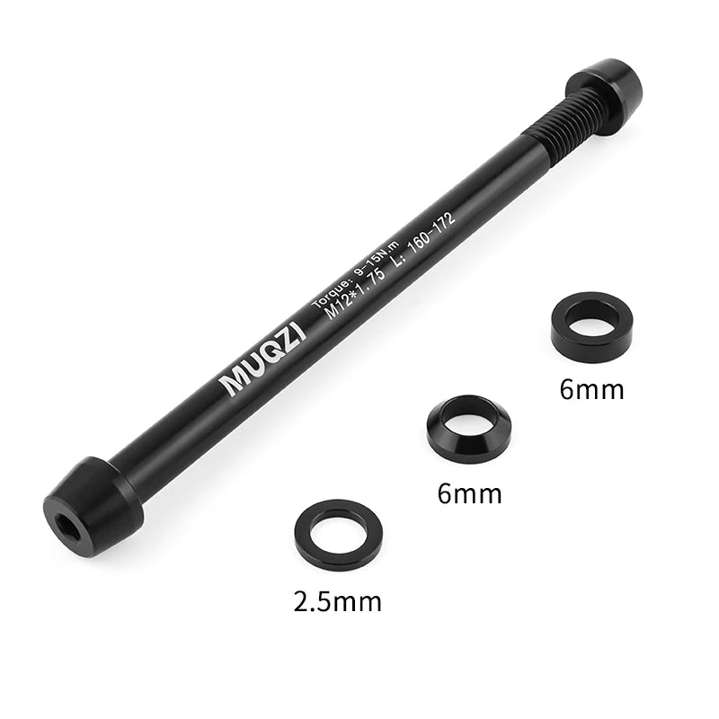 AL 7075 Bike Trainer Thru Axle M12x1.0/1.5/1.75mm Aluminum Alloy MTB Mountain Road Bicycle Wheel Hub Thread Spindle