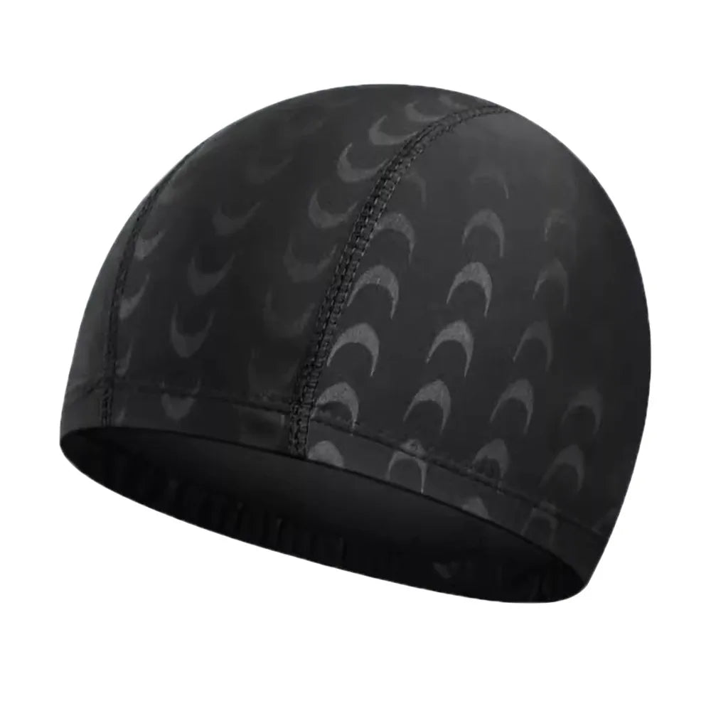 Comfortable Nylon Adult Swimming Caps High Elastic Breathable Swim Cap Black Ear Protection Male Swimming Hat Men Women