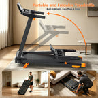 Quiet 3-in-1 Foldable Walking Pad Treadmill with 12% Incline for Home, 12 Preprogrammed HIIT Modes, Supports up to 300 LBS, Smart Treadmill Built with LED Display, Heart Rate Sensor, Bluetooth Speaker & App Connection