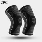 1/2 PC Knee Pads Strap Patella Medial Support Meniscus Silicone Compression Protection Sport Knee Braces Basketball Running Prot