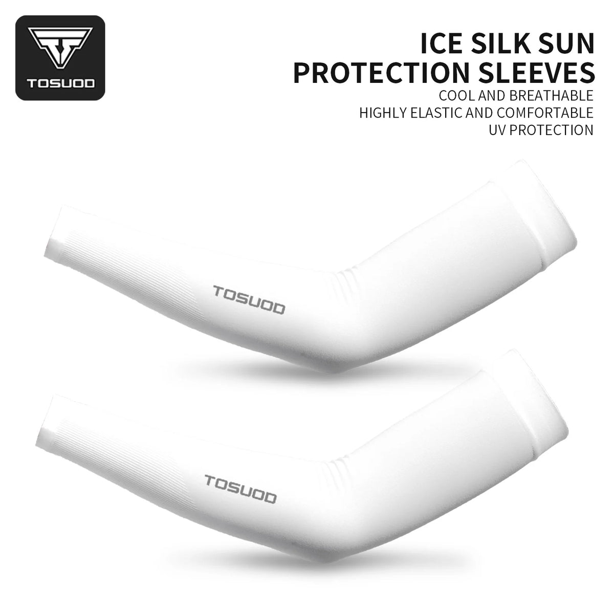 TOSUOD Ice Silk Bicycle Sleeves Summer Breathable Cycling Arm Protection Outdoor Sun UV Protect Sports MTB Road Bike Sleeves