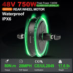 BAFANG G0900 750W HUB Rear hub motor modification kit, peak power 1300W；Powerful Brushless Gearless Conversion Kit