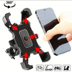 Bicycle Phone Holder Bike Accessories Motorcycle Adjustable Stand 360° Rotatable GPS Clip Cycling Mtb Accesories Bikes Sports