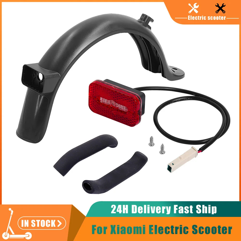 Taillight With 3 Hole Rear Fender For Xiaomi Mi3 Lite Electric KickScooter Rear Mudguard Tyre Splash Guard Replacements Parts