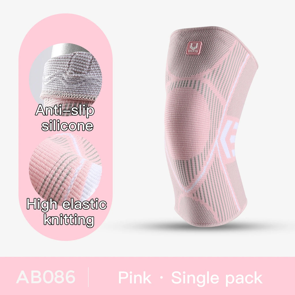 1 Pcs Compression Knee Support Sleeve Elastic Breathable Knee Pads Brace Springs Gym Sports Protector Basketball Volleyball Run
