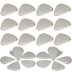 18pcs 0.3mm Precision Stainless Steel Guitar Picks Durable Metal Picks for Ukulele Bass Conventional String Instruments